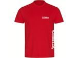 multifanshop Herren T-Shirt - Österreich - Brust & Seite - Druck weiß - Männer