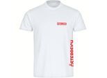 multifanshop Herren T-Shirt - Österreich - Brust & Seite - Druck rot - Männer