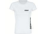 multifanshop Damen T-Shirt - Germany - Brust & Seite - Druck schwarz - Frauen