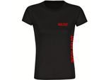 multifanshop Damen T-Shirt - Ingolstadt - Brust & Seite - Druck rot - Frauen