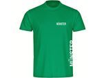 multifanshop Kinder T-Shirt - Münster - Brust & Seite - Druck weiß - Kind