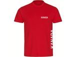 multifanshop Herren T-Shirt - Kanada - Brust & Seite - Druck weiß - Männer