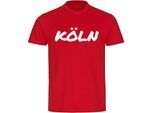 multifanshop Herren T-Shirt - Köln - Textmarker - Druck weiß - Männer