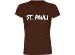 multifanshop Damen T-Shirt - St. Pauli - Textmarker - Druck weiß - Frauen