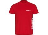 multifanshop Herren T-Shirt - Spanien - Brust & Seite - Druck weiß - Männer