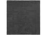 Strapazierfähiger & Kuscheliger Hochflor-Teppich "Lyne". Farbe: Anthrazit, 200x200 cm Kadima Design