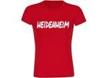 multifanshop Damen T-Shirt - Heidenheim - Textmarker - Druck weiß - Frauen