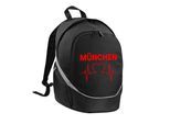 multifanshop Rucksack - München rot - Herzschlag - Druck rot - Tasche