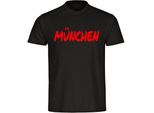 multifanshop Herren T-Shirt - München rot - Textmarker - Druck rot - Männer