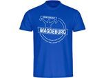 multifanshop Herren T-Shirt - Magdeburg - Meine Fankurve - Druck weiß - Männer