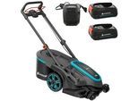 Gardena PowerMax Duo 46/36V P4A - Akku-Rasenmäher - 2x18V 2,5Ah - Schnittbreite 46 cm