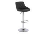 Mid.you Barhocker, Schwarz, Chrom, Metall, Textil, Bodenplatte, 47.5x82-103x52 cm, Esszimmer, Barmöbel, Barhocker