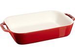 Auflaufform STAUB "27 x 20 cm", kirschrot, B:20,5cm L:32,9cm, Keramik, Auflaufformen, Auflaufform