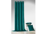 Vorhang WECKBRODT "Valentin" Gr. 1, grün (smaragd), B:135cm H:245cm, Sablé, Polyester, Gardinen, Vorhang, Velour, Samt-Optik, blickdicht, Unifarben, Gardine, Store