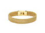 Edelstahlarmband "Schmuck Geschenk Meshkettengliederung", gold (gelbgoldfarben), ANISTON JEWELRY & WATCHES, Armbänder, Damen, 19cm, Edelstahl, Edelstahlarmband