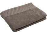 Gästehandtücher GÖZZE "Hanna", grau (taupe), B:30cm L:50cm, Walkfrottier, Obermaterial: 100% Baumwolle, Handtücher, Set, Uni Farben, strukturierte Bordüre, 100% Baumwolle