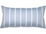 Kissenbezug JANINE "modernclassic 39028-28", blau (perlblau), B:40cm L:80cm, Mako-Satin, Obermaterial: 100% Baumwolle, Kissenbezüge, Kissenbezug, mit Reißverschluss