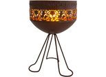LED Solarleuchte NÄVE "Rome", braun (rostbraun), B:22cm H:34,5cm L:22cm, Leuchten, Solar