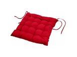 Douceur d ́intérieur Stuhlkissen Essentiel 40/40 cm , Rot , Textil , Heimtextilien, Wohntextilien, Sitzkissen