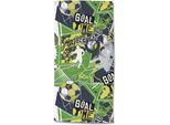 Strandtuch GOOD MORNING "Goaltime", grün, B:75cm L:150cm, Velours, Velours, Handtücher, Kinder Strandtuch, Mikrofaser, Velours, saugfähig, weich, leicht, bunt