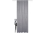 Vorhang HOME WOHNIDEEN "SKILIO" Gr. 1, grau, B:135cm H:245cm, Polyester, Gardinen, Vorhang, Kombibandschal SKILIO prägedruck