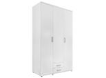Boxxx Drehtürenschrank, Weiß, Holzwerkstoff, 4 Fächer, 2 Schublade(n) Schubladen, 120x196x54 cm, Schlafzimmer, Kleiderschränke, Drehtürenschränke