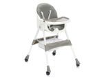 Fillikid Hochstuhl Finn, Grau, Weiß, Metall, Textil, 60x95x71 cm, Essbrett verstellbar, abnehmbar, zusammenklappbar, 5-Punkt-Gurt, Snacktablett, Babymöbel, Hochstühle & Zubehör, Hochstühle