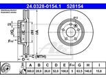 ATE Bremsensatz-Vorderachse PowerDisc / Standard ik3ebymwt1 Vorderachse belüftet 300mm 28mm für Ford Volvo LAND ROVER