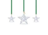 Dekohänger SWAROVSKI "Kristallfigur Sammelfigur Multipack Annual Edition Ornament Set 2025", grün (kristallweiß, goldfarben, grün), Dekohänger, Baumwolle, Kristallglas, Metall, Swarovski Kristall