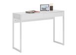 Hom`in Schreibtisch , Weiß , Metall, Holzwerkstoff , 2 Schubladen , rechteckig , eckig, Kufe , 40x76x102 cm , Bsci , Stauraum , Büromöbel, Büromöbel-Sets & Büromöbel-Serien, Büromöbelserien