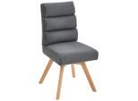 Livetastic Stuhl, Grau, Holz, Metall, Textil, Buche, massiv, Füllung: Schaumstoff, Taschenfederkern, Drehkreuz, 45x88x62 cm, Esszimmer, Stühle, Esszimmerstühle