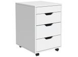 Carryhome Rollcontainer, Weiß, Holzwerkstoff, 4 Schublade(n) Schubladen, 40x66.5x45 cm, Arbeitszimmer, Container, Rollcontainer