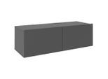 Hom`in Lowboard Newniq, Anthrazit, Holzwerkstoff, 120x36.7x45 cm, Typenauswahl, hängend, in verschiedenen Größen erhältlich, Wohnzimmer, Wohnwände, Lowboards, Lowboards hängend