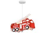 Globo Kinderhängeleuchte Kita, Mehrfarbig, Metall, Kunststoff, Auto,Auto, 13.5x120x43 cm, Lampen & Leuchten, Innenbeleuchtung, Leuchten nach Räumen, Babyzimmerlampen
