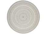 Novel Outdoorteppich , Grau , Textil , Boho , rund , Oeko-Tex® Standard 100 , waschbar , Teppiche und Böden, Teppiche, Outdoorteppiche