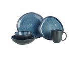 Novel Kombiservice Søren Blue, Blau, Keramik, 10-teilig, Farbverlauf, 390 ml,725 ml, Lfgb, Handmade Quality, lebensmittelecht, Essen & Trinken, Geschirr, Geschirr-Sets, Kombiservice