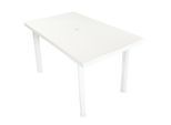 vidaXL Gartentisch Weiß 126x76x72 cm Kunststoff