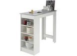 Mid.you Bartisch , Grau, Weiß , Holzwerkstoff , rechteckig , eckig, Wange , 50x103x115 cm , Stauraum , Esszimmer, Esstische, Stehtische