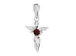 Kettenanhänger OSTSEE-SCHMUCK "Ostsee-Schmuck Anhänger kleine Elfe Anhänger kleine Elfe", weiß, Schmuckanhänger, Damen, 27 x 13mm, Silber 925 (Sterlingsilber), 1,4 g, Kettenanhänger