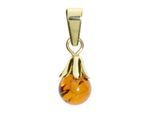 Kettenanhänger OSTSEE-SCHMUCK "Ostsee-Schmuck Anhänger Glocke Anhänger Glocke", gelb, Schmuckanhänger, Damen, 17x6mm, Gelbgold 333, 0,5 g, Kettenanhänger