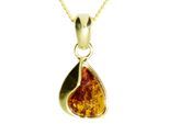 Kette mit Anhänger OSTSEE-SCHMUCK "Ostsee-Schmuck Kette mit Anhänger Jeska 20 mm" Gr. 45, gold, Halsketten, Damen, 45cm, Gelbgold 333, L: 42