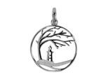 Kettenanhänger OSTSEE-SCHMUCK "Ostsee-Schmuck Anhänger Windflüchter 23 mm", weiß, Schmuckanhänger, Damen, 31 x 22mm, Silber 925 (Sterlingsilber), 2,2 g, Kettenanhänger