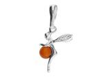 Kettenanhänger OSTSEE-SCHMUCK "Ostsee-Schmuck Anhänger Elfe Anhänger Elfe", weiß, Schmuckanhänger, Damen, 25 x 11mm, Silber 925 (Sterlingsilber), 1,1 g, Kettenanhänger