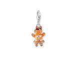 Charm-Einhänger THOMAS SABO "Lebkuchen-Mädchen", silberfarben, orange, pink, blau, rot, violett, braun, orange, Charms, Damen, Silber 925 (recycelt), mit Zirkonia (synth.)