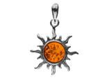 Kettenanhänger OSTSEE-SCHMUCK "Ostsee-Schmuck Anhänger Sonne 20 mm Anhänger Sonne 20 mm", weiß, Schmuckanhänger, Damen, 30 x 20mm, Silber 925 (Sterlingsilber), 2,2 g, Kettenanhänger