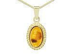 Kette mit Anhänger OSTSEE-SCHMUCK "Ostsee-Schmuck Kette mit Anhänger Julie Kette mit Anhänger Julie" Gr. 45, gold, Halsketten, Damen, 45cm, Gelbgold 333, L: 42