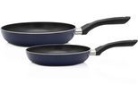 Pfannen-Set KRÜGER "Troja", blau, Pfannen, Ø 16/24 cm, Induktion