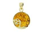 Kettenanhänger OSTSEE-SCHMUCK "Ostsee-Schmuck Anhänger Windflüchter 16 mm", gelb, Schmuckanhänger, Damen, 25 x 16mm, Gelbgold 585, 2,4 g, Kettenanhänger