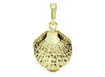 Kettenanhänger OSTSEE-SCHMUCK "Ostsee-Schmuck Anhänger Muschel Anhänger Muschel", gelb, Schmuckanhänger, Damen, 21 x 12mm, Gelbgold 333, 0,7 g, Kettenanhänger