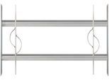 Fensterschutzgitter ALBERTS "Secorino Style", silber (silberfarben), H:30cm, Stahl, Schutzgitter, Breite ausziehbar 50-65 cm, versch. Höhen